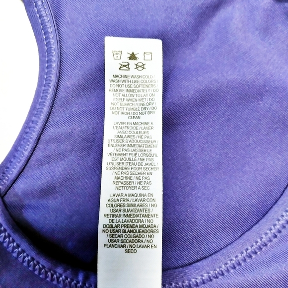 Nike Dri Fit Purple Swoosh Logo Sports Bra - Picture 6 of 8